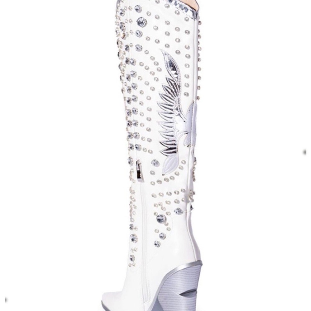 Rhinestone cowboy boot white - Picture 4 of 4